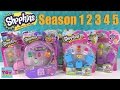 Shopkins Season 5 4 3 2 1 Packs Opening Toy Review | PSToyReviews