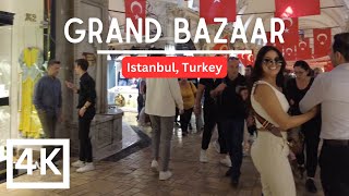 Inside World’s Largest Bazaar, Grand Bazar of Istanbul, Turkey 🇹🇷 | 4K walking Tour Istanbul