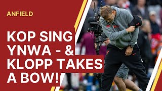 Liverpool sing their anthem - and Klopp takes a bow!