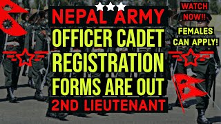 2nd Lieutenant AKA Officer Cadet Nepal Army Registration Dates | 250 Vacancies 2076