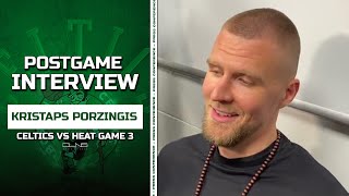 Kristaps Porzingis: Game 2 Was My WORST GAME as Celtic: "It Burned" | Celtics vs Heat Postgame