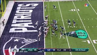 Nick Foles Catches A TD Pass From Trey Burton Before the Half! | Super Bowl 52 H