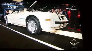 1974 Pontiac Trans Am,Barrett-Jackson car auction,value of,estimated cost,Classic Cars