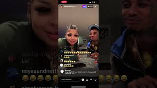 Pregnant Chrisean Rock and Blueface arguing full live