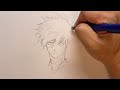 【ブルーロック】糸師凛の描き方（かんたん・ゆっくり） how to draw rin itoshi bluelock