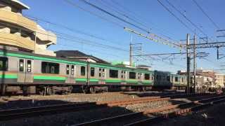 宇都宮線E231系と東武8000系のすれ違い【北大宮】