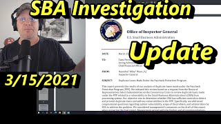 SBA Investigation Update for Payment Protection Program (PPP) 3/15/2021