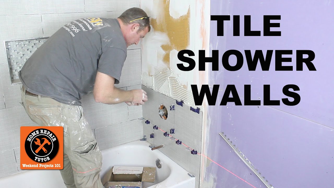 How To Tile A Shower Wall...the Mixing Valve Wall -- By Home Repair ...