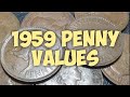 Australia 1959 Penny Varieties and values