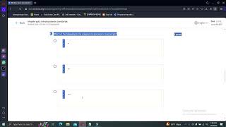 Module quiz: Introduction to JavaScript Coursera | Programming with JavaScript Meta