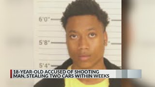 Teen steals two cars within weeks, shoots man