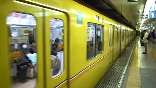 銀座線 末広町駅 Ginza Line Arriving at Suehirocho Station 160109