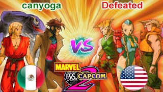 Marvel vs Capcom 2: New Age of Heroes - canyoga vs Defeated