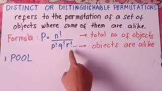 Permutation of Letters | Distinct  or Distinguishable | Grade 10 Math |