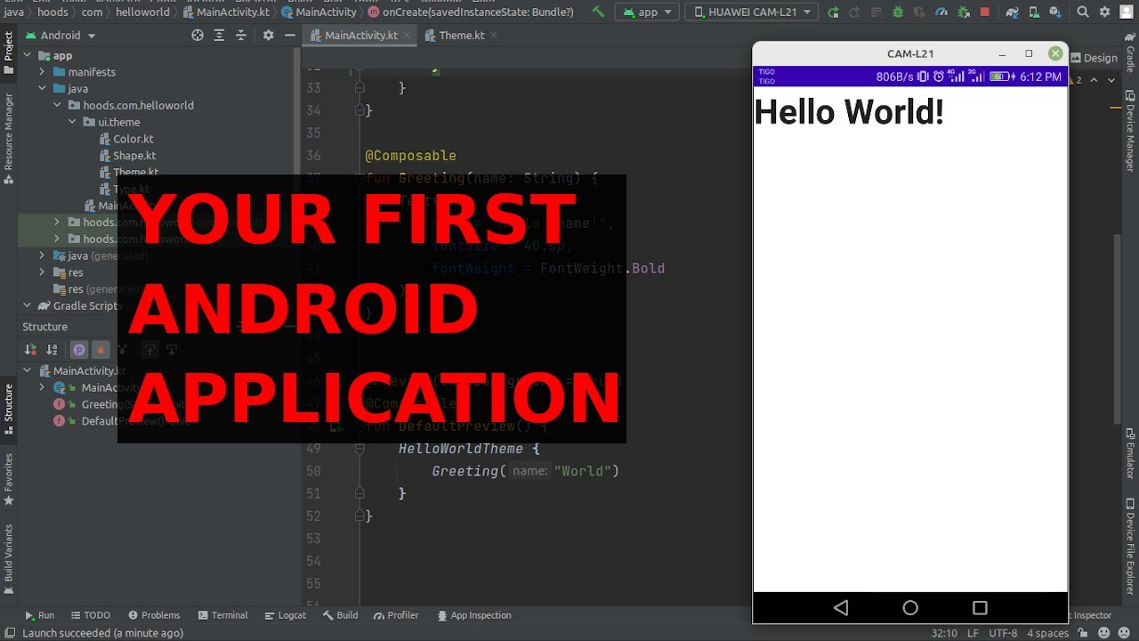 Learn How To Create Android App Using Android Studio Android