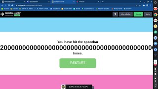 Space bar counter HACK!!!!!!! | How to get infinite spacebar clicks!!!!!!