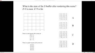 Depth Buffer Sample Problem