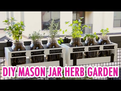 DIY Mason Jar Herb Garden- HGTV Handmade DIY Mason Jar Herb Garden- HGTV Handmade