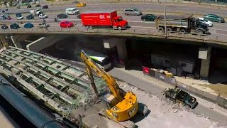 Toronto 2017 - Demolition of Gardiner Expressway ramp in Toronto downtown