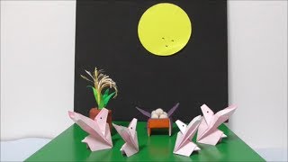 折り紙　お月見うさぎの作り方 　【Origami octopus rabbit making method】