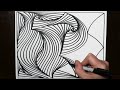 daily line illusion automatic drawing 3d abstract pattern spiral drawing satisfying u0026 relaxing