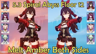 Melt Amber Both Sides: 5.3 Spiral Abyss - Genshin Impact