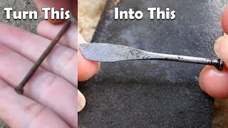 I Turn a Rusty Nailed Into a Tiny Knife