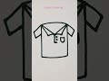 easy way to draw shirt 👕 from m letter clothes shorts drawing