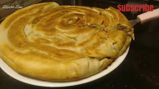 Turkish Börek | Spiral pie with ground beef | Italian priazo pie #ziyafatzoneplus #turkishfood