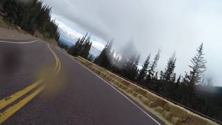 riding honda st1300 down Pike's Peak near Denver, CO