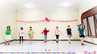 Wanna Be Happy Line Dance||Choreo by Vincentius Saptono(INA)&Herlina Aritonang(INA)||#LyLy