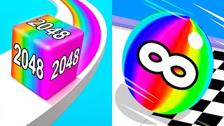 Jelly Run 2048 VS Ball Run 2048 Infinity - All Levels Gameplay Android iOS Ep 1