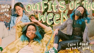 outfits of the week: college edition (and i dyed my hair blue lol)