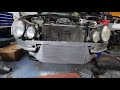 Fitting a HUGE Skyline GT-R drag race intercooler to the Mercedes CLK