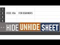 Hide and Unhide Sheet using VBA