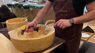 Italian Cuisine - Parmeggiano Cheese Wheel Tableside Pasta