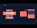 Pure CSS Accordion Menu | Animated Dropdown Navigation Without JavaScript