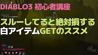 DIABLO3 初心者講座 スルーしてると絶対損する白アイテムGETのススメ 【DIABLO3：ディアブロ3】