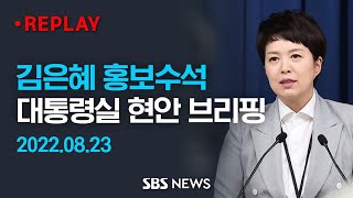 김은혜 홍보수석 현안 브리핑 \