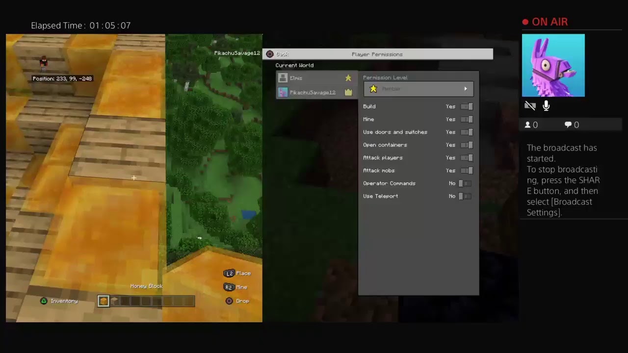 Minecraft Split Screen. "already Started" - YouTube