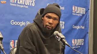 Kevin Durant on Anthony Edwards talking trash to him after a 3 in 2nd half of Suns Game 1 loss tonig