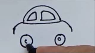 Learn how to draw a car , Let's draw together