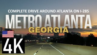 Road Tour – Driving Full Loop Circle I-285 Around Atlanta, GA – Atlanta Bypass – The Perimeter