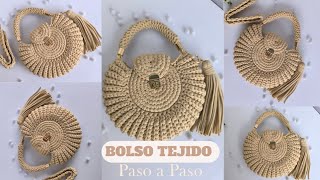 🔥BOLSO A CROCHET / Tejido en Trapillo / Fácil y Rápido. (Puntos Bajos) #crochet #bolsostejidos