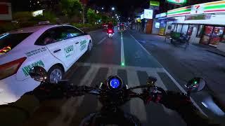 DJI OSMO ACTION 5 NIGHT RIDE TEST | Yamaha XSR 155 POV Ride | Akrapovic Exhaust Sound