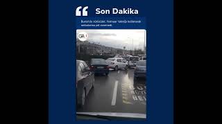 #sondakika Bursa'da sürücüler, fermuar tekniği kullanarak ambulansa yol veremedi.