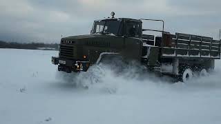 Snow Drifting In A KRAZ 260