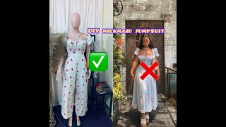 Make a milkmaid jumpsuit with wide legs instead of a milkmaid dress