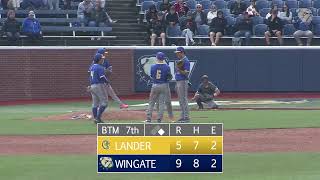 Wingate Baseball vs. Lander 2/24/24