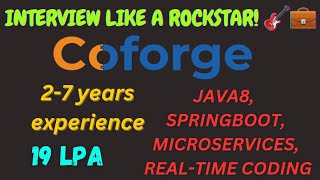 2-7 Years Real-Time Coding Interview | Java | Spring Boot | Microservices | Maven | SQL | Coforge